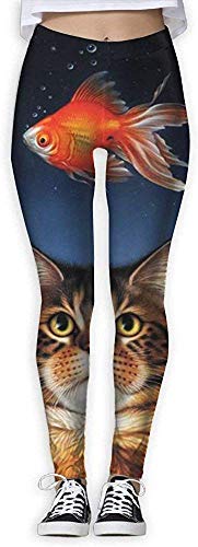 Leggings de Entrenamiento Deportivo con pantalón de Yoga Cat'S Fantasy Women's Full-Length Yoga Workout Leggings Pants Running 3D Printed Leggings Pants