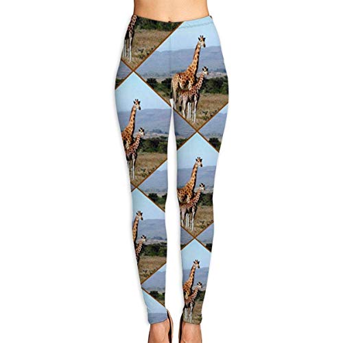 Leggings de Entrenamiento Deportivo con pantalón de Yoga Giraffe in Africa High Waist Tummy Control Womens Yoga Workout Pantsn