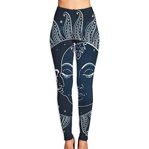 Leggings de Entrenamiento Deportivo con pantalón de Yoga Sun with Crescent Moon Midnight Art Womens Fitness Yoga Leggings for Sport Capri Yoga Pant (S-2XL) Leggings de Entrenamiento Deportivo con pantalón de Yoga Sun with Crescent Moon Midnight Art Womens Fitness Yoga Leggings for Sport Capri Yoga Pant (S-2XL)