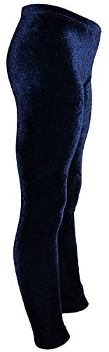 Leggings deportivos elásticos, de terciopelo, elásticos, elásticos, de terciopelo de Nicki, adecuados para gimnasia, niños, niñas, pantalones de cadera, cintura normal azul oscuro 122 cm