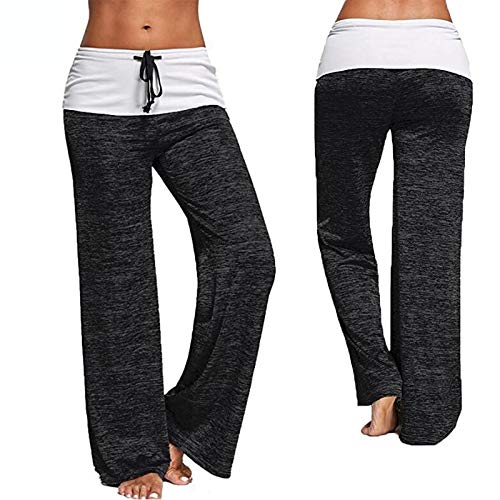 Leggings Deportivos Pantalones Mujeres Leggings Deportivos Fitness Yoga Pantalones Patchwork Pierna Ancha Fitness Leggins Ropa Pantalones De Entrenamiento Sueltos Ropa Deporti