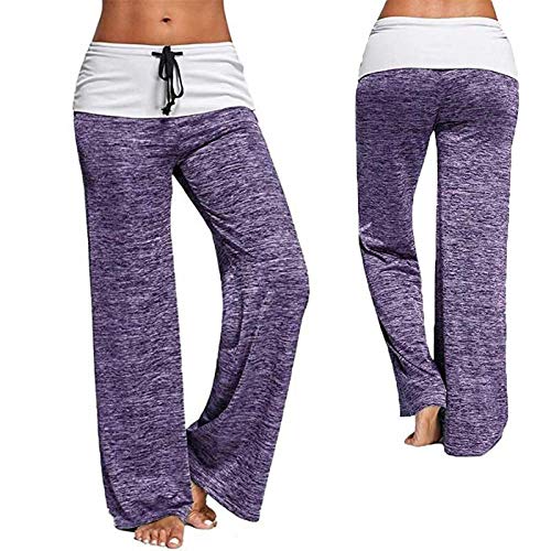 Leggings Deportivos Pantalones Mujeres Leggings Deportivos Fitness Yoga Pantalones Patchwork Pierna Ancha Fitness Leggins Ropa Pantalones De Entrenamiento Sueltos Ropa Deporti