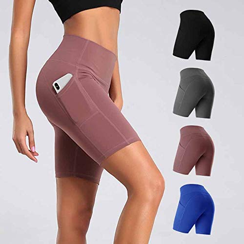 Leggings Deportivos Pantalones Pantalones Cortos De Gimnasio para Mujer Levantamiento De Cintura Alta Push Up Leggings Deportivos De Ciclismo Ajustados + Bolsillo para Teléfon