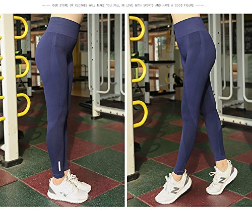 Leggings Plus Size Fitness Seamless Leggings Women Yoga Sport Tummy Pants High Waist Workout Trousers Slim Gym Pants Sportswears 4XL Blue