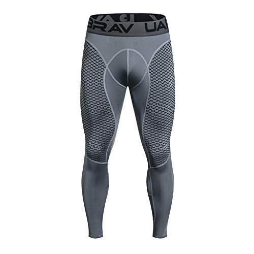 Leggings sport skinny,Pantalones ajustados elásticos de entrenamiento de secado rápido para exteriores para Hombres Pantalones deportivos Pantalón de Running Pantalón de Correr Mallas compresivas FELZ