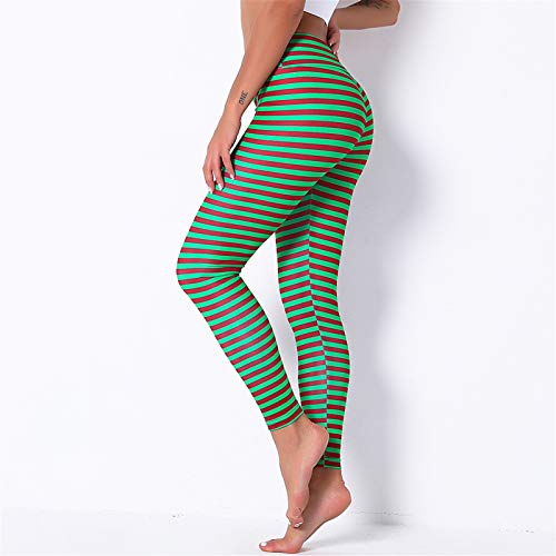 Leggins Mujer Fitness Mallas Gimnasio Pilates, Yoga Pantalones Leggings de Navidad de talle alto impresiones digitales flacos de las mujeres divertidas de vestuario entrenamiento de la gimnasia medias