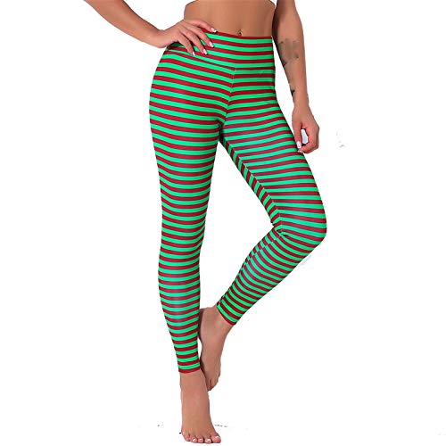 Leggins Mujer Fitness Mallas Gimnasio Pilates, Yoga Pantalones Leggings de Navidad de talle alto impresiones digitales flacos de las mujeres divertidas de vestuario entrenamiento de la gimnasia medias