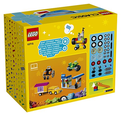 LEGO 10715 Classic Ladrillos Sobre Ruedas, Juguete de Construcción Educativo y Divertido para Niñas y Niños