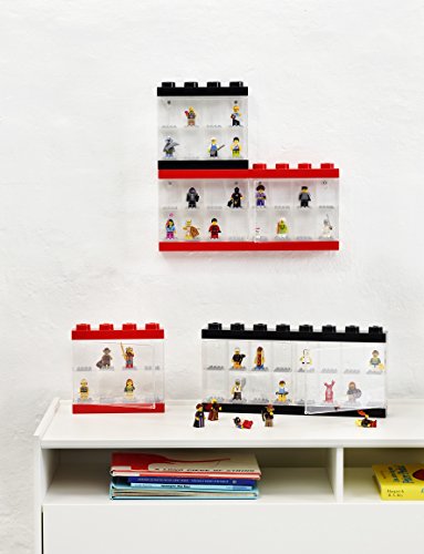 LEGO 4065 - Caja de almacenaje para minifiguras con diseño de ladrillo 16, color negro (Room Copenhagen)