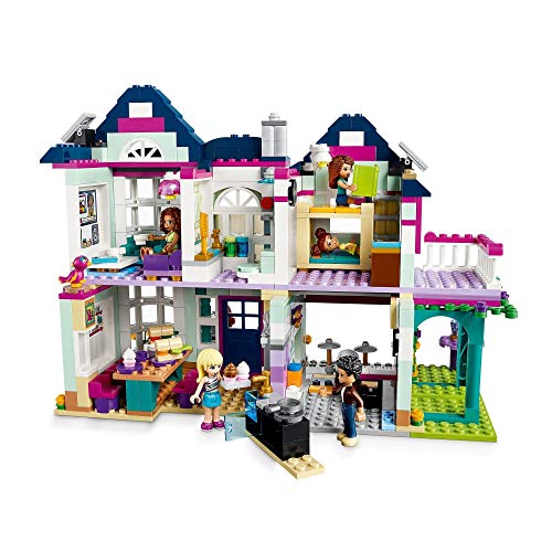 LEGO 41449 Friends Casa Familiar de Andrea Casa de Muñecas con Piscina y Estudio de Música, Set de Construcción