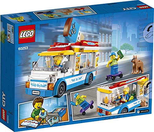 LEGO City Great Vehicles - Camión de los Helados, Juguete de Construcción, Recomendado a Partir de 5 Años, con Camión de Venta de Helado, 2 Minifiguras y un Perro (60253) , color/modelo surtido