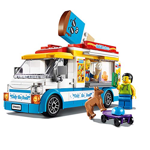 LEGO City Great Vehicles - Camión de los Helados, Juguete de Construcción, Recomendado a Partir de 5 Años, con Camión de Venta de Helado, 2 Minifiguras y un Perro (60253) , color/modelo surtido