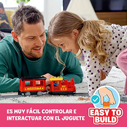 LEGO DUPLO Trains - Tren de Vapor, Juguete Educativo de Aprendizaje de Codificación con Muñecos y Locomotora para Niños y Niñas de 2 a 5 Años, Complementable con APP (10874) , color/modelo surtido