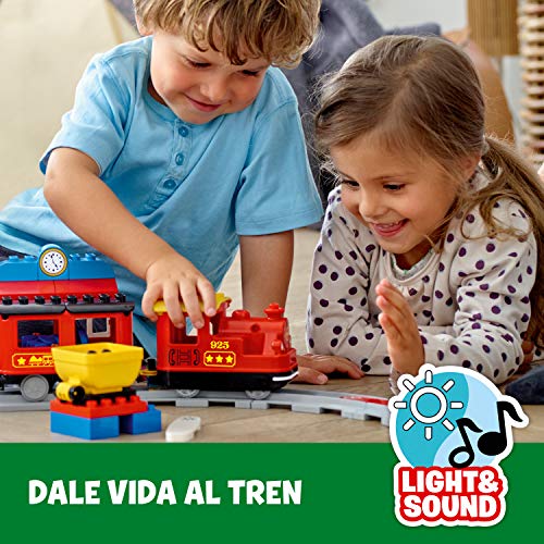 LEGO DUPLO Trains - Tren de Vapor, Juguete Educativo de Aprendizaje de Codificación con Muñecos y Locomotora para Niños y Niñas de 2 a 5 Años, Complementable con APP (10874) , color/modelo surtido