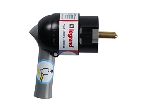 legrand 050176 Enchufe con Cabezal orientable, 230 V, Negro legrand 050176 Enchufe con Cabezal orientable, 230 V, Negro