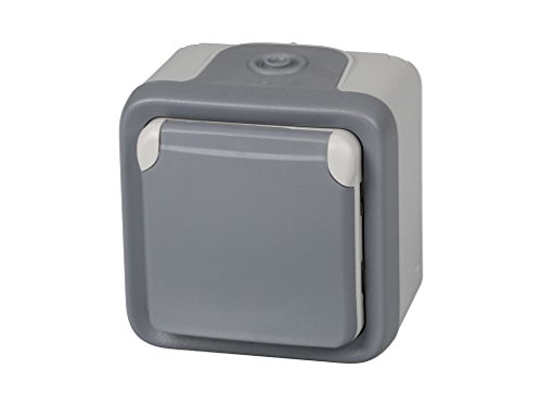 legrand 191504 Base De Enchufe Estanca Con Tapa Para Superficie, Gris legrand 191504 Base De Enchufe Estanca Con Tapa Para Superficie, Gris