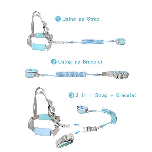 Lehoo Castle Correa para Niños Seguridad, 2-en-1 Ajustable Arnés de Bebe, Correa para Niños Antiperdida Arnes Niños, Arnés de Seguridad para Caminar Niños, Azul Lehoo Castle Correa para Niños Seguridad, 2-en-1 Ajustable Arnés de Bebe, Correa para Niños Antiperdida Arnes Niños, Arnés de Seguridad para Caminar Niños, Azul