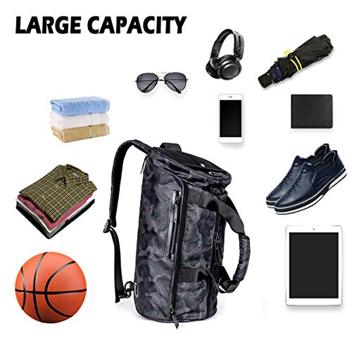 LEICESTERCN Bolsa de deporte para hombre/viaje, bolsa de gimnasio, bolsa de entrenamiento, bolsa de deporte con compartimento para zapatos, equipaje de mano para hombres y mujeres