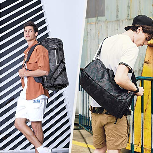 LEICESTERCN Bolsa de deporte para hombre/viaje, bolsa de gimnasio, bolsa de entrenamiento, bolsa de deporte con compartimento para zapatos, equipaje de mano para hombres y mujeres