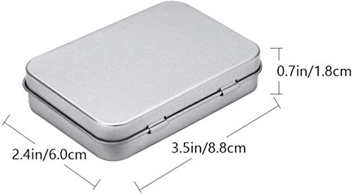 Leifeng Tower Multifunctional Cabilock 3pcs Metal Rectangular Caja de hojalata vacía Mini Caja portátil Kit de Almacenamiento pequeño Organizador de casa con Tapas para Velas Dulces (Plata) Leifeng Tower Multifunctional Cabilock 3pcs Metal Rectangular Caja de hojalata vacía Mini Caja portátil Kit de Almacenamiento pequeño Organizador de casa con Tapas para Velas Dulces (Plata)