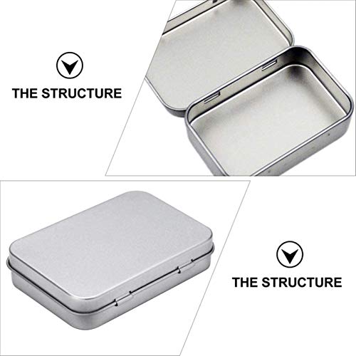 Leifeng Tower Multifunctional Cabilock 3pcs Metal Rectangular Caja de hojalata vacía Mini Caja portátil Kit de Almacenamiento pequeño Organizador de casa con Tapas para Velas Dulces (Plata) Leifeng Tower Multifunctional Cabilock 3pcs Metal Rectangular Caja de hojalata vacía Mini Caja portátil Kit de Almacenamiento pequeño Organizador de casa con Tapas para Velas Dulces (Plata)