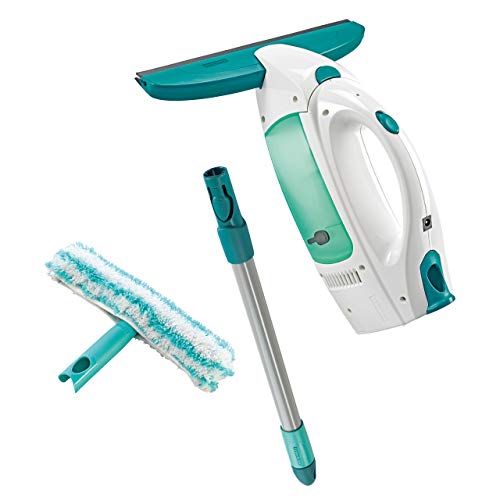 Leifheit Set aspirador limpiacristales Dry & Clean con palo y limpiaventanas para una limpieza 360º sin marcas, aspiradora vertical con 35 min de autonomía Leifheit Set aspirador limpiacristales Dry & Clean con palo y limpiaventanas para una limpieza 360º sin marcas, aspiradora vertical con 35 min de autonomía