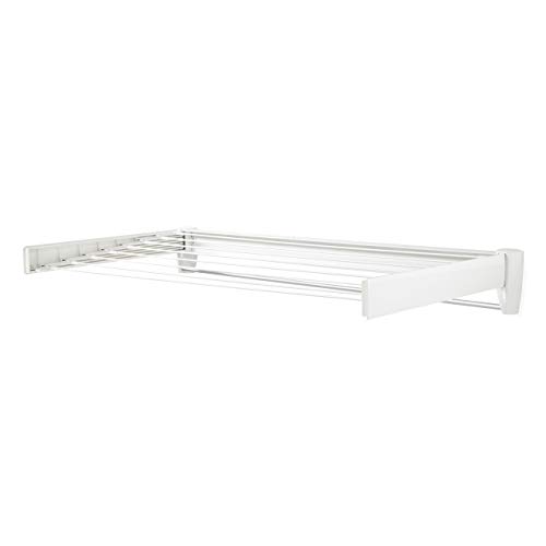 Leifheit Tendedero de pared Telegant 81 Protect Plus, tendedero extensible de diseño compacto, tendedero de ropa plegable ideal para baño o balcón Leifheit Tendedero de pared Telegant 81 Protect Plus, tendedero extensible de diseño compacto, tendedero de ropa plegable ideal para baño o balcón