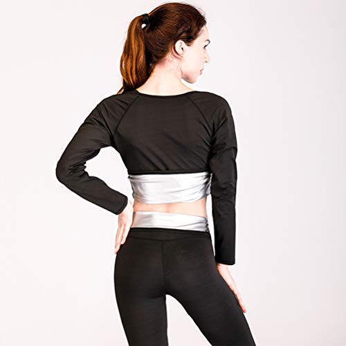 Leikance - Traje de sauna para mujer, de neopreno, para adelgazar y adelgazar pantalones + tops quemadores de grasa, entrenamiento de cintura y pérdida de peso