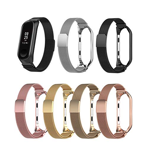 Leisial Correa de Reloj de Pulsera para Mi Banda 3 - Acero Inoxidable Ajustable para Mujer Hombre (Circunferencia de la muñeca: 210 * 12mm) Leisial Correa de Reloj de Pulsera para Mi Banda 3 - Acero Inoxidable Ajustable para Mujer Hombre (Circunferencia de la muñeca: 210 * 12mm)