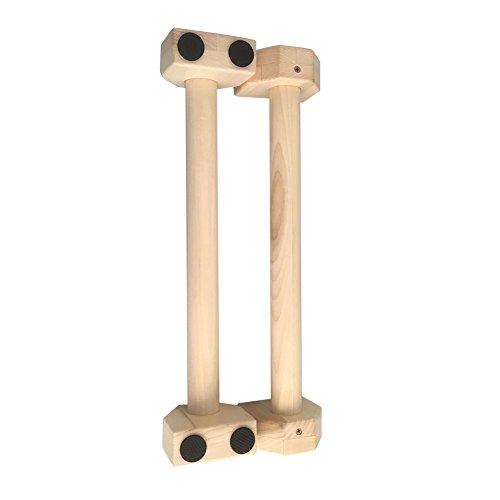 Lembeauty - 1 par de barras de empuje de madera con forma de H de 50 cm para calistenia, barra personalizada, soporte elástico para flexiones Lembeauty - 1 par de barras de empuje de madera con forma de H de 50 cm para calistenia, barra personalizada, soporte elástico para flexiones