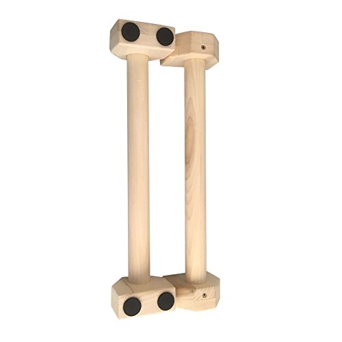 Lembeauty - 1 par de barras de empuje de madera con forma de H de 50 cm para calistenia, barra personalizada, soporte elástico para flexiones