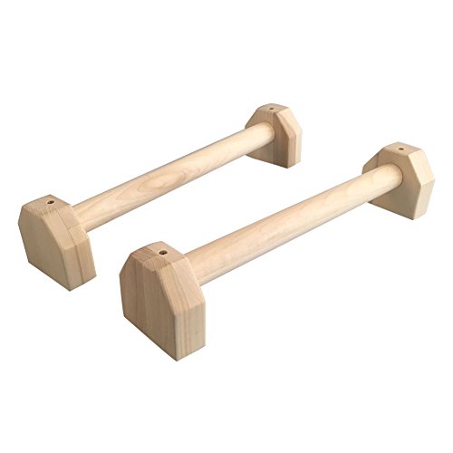 Lembeauty - 1 par de barras de empuje de madera con forma de H de 50 cm para calistenia, barra personalizada, soporte elástico para flexiones Lembeauty - 1 par de barras de empuje de madera con forma de H de 50 cm para calistenia, barra personalizada, soporte elástico para flexiones