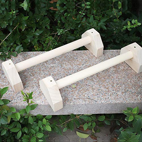 Lembeauty 1 par de soportes elásticos paralelos de madera Push Up Bar individual doble calistenia soporte de mano barras personalizables para yoga, ejercicio push-ups Lembeauty 1 par de soportes elásticos paralelos de madera Push Up Bar individual doble calistenia soporte de mano barras personalizables para yoga, ejercicio push-ups