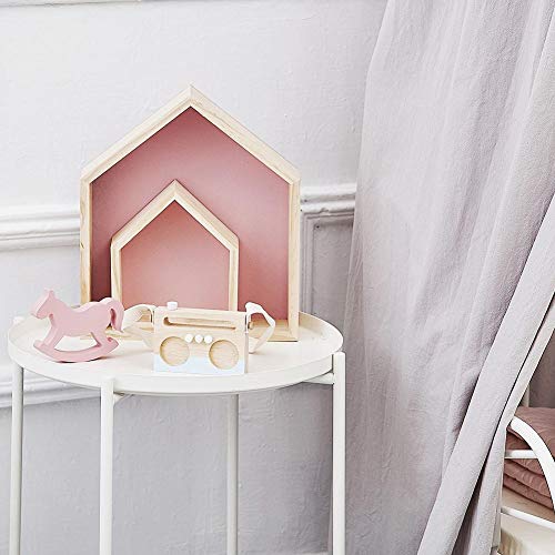 Lembeauty - Juego de 2 estantes de madera con forma de casa Lembeauty - Juego de 2 estantes de madera con forma de casa