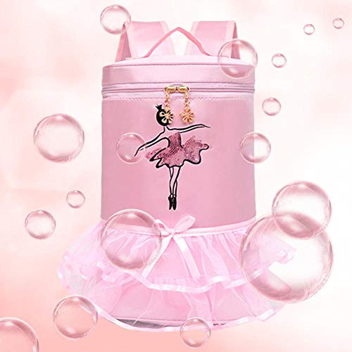 Lembeauty Mochila para niñas con decoración de ballet, con patrón bordado, impermeable, para el gimnasio o el colegio rosa Rosa Lembeauty Mochila para niñas con decoración de ballet, con patrón bordado, impermeable, para el gimnasio o el colegio rosa Rosa