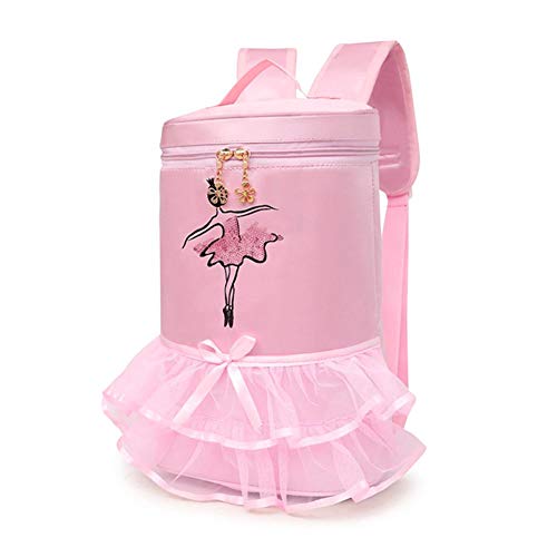 Lembeauty Mochila para niñas con decoración de ballet, con patrón bordado, impermeable, para el gimnasio o el colegio rosa Rosa Lembeauty Mochila para niñas con decoración de ballet, con patrón bordado, impermeable, para el gimnasio o el colegio rosa Rosa