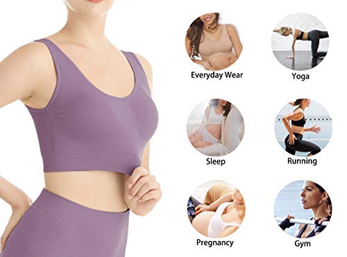 Lemef Sujetador Deportiva sin Costuras Sostén sin Aros con Almohadillas Extraíbles para Mujeres (3 Paquetes) Lemef Sujetador Deportiva sin Costuras Sostén sin Aros con Almohadillas Extraíbles para Mujeres (3 Paquetes)