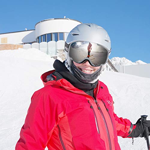 LEMEGO Gafas de Esquí, Antivaho Máscara de Esquí Lentes Esféricas Dobles Gafas de Snowboard UV400 Protección OTG Ski Goggles Casco Compatible para Hombres y Mujeres Jóvenes LEMEGO Gafas de Esquí, Antivaho Máscara de Esquí Lentes Esféricas Dobles Gafas de Snowboard UV400 Protección OTG Ski Goggles Casco Compatible para Hombres y Mujeres Jóvenes