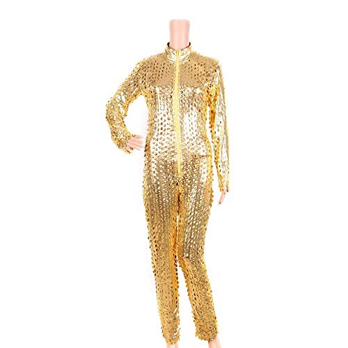 Lenceria de cueroNuevos monos sexy del club Mono negro dorado de la astilla Wet Look Body Hollow Out Mono de vinilo sexy Catsuit-W7711A_XXL