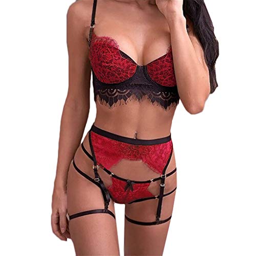Lenceria Sexy Mujer Correas Sujetador y Panty Liga Conjunto Ropa Interior Babydoll Atractiva De Muselina Ropa de Dormir de TentacióN Deep V Lencería Pijamas riou Lenceria Sexy Mujer Correas Sujetador y Panty Liga Conjunto Ropa Interior Babydoll Atractiva De Muselina Ropa de Dormir de TentacióN Deep V Lencería Pijamas riou