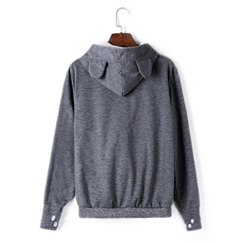 Lenfesh Sudadera con Orejas de Gato Mujer, Mujeres Sudadera con Capucha Bolsillo para Mascotas Gato y Perro-Canguro Carriers Pullover Suéter Camisa (M, Gris Oscuro) Lenfesh Sudadera con Orejas de Gato Mujer, Mujeres Sudadera con Capucha Bolsillo para Mascotas Gato y Perro-Canguro Carriers Pullover Suéter Camisa (M, Gris Oscuro)
