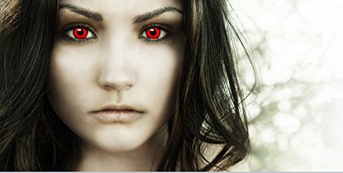 Lentillas de color"Volturi" + cápsulas de sangre artificial + recipiente de FXContacs en blanco, blandas, sin dioptrías pack de 2 unidades - cómodas y perfectas para Halloween, Carnaval, sin corregir Lentillas de color"Volturi" + cápsulas de sangre artificial + recipiente de FXContacs en blanco, blandas, sin dioptrías pack de 2 unidades - cómodas y perfectas para Halloween, Carnaval, sin corregir