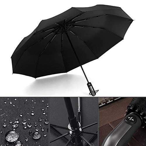 Leobtain Paraguas Plegable de Viaje a Prueba de Viento con Recubrimiento Auto Abierto Cierre Ligero 10 Costillas Automático Sun Rain Paraguas Canopy Compact con luz Reflectante con Agua Leobtain Paraguas Plegable de Viaje a Prueba de Viento con Recubrimiento Auto Abierto Cierre Ligero 10 Costillas Automático Sun Rain Paraguas Canopy Compact con luz Reflectante con Agua