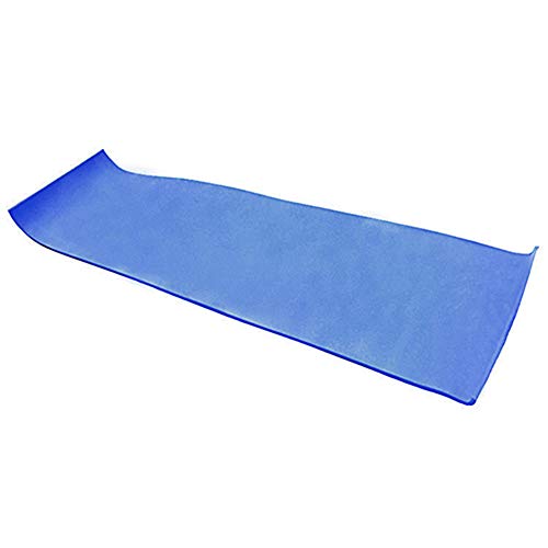 Leoie Esterilla de yoga antideslizante para actividades en interiores para yoga, pilates, al aire libre, almohadilla de entrenamiento de fitness, manta de picnic, azul, 180 x 50 x 0,6 cm