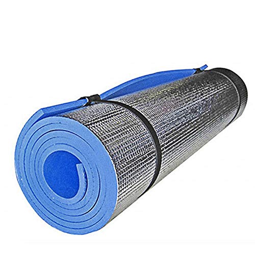 Leoie Esterilla de yoga antideslizante para actividades en interiores para yoga, pilates, al aire libre, almohadilla de entrenamiento de fitness, manta de picnic, azul, 180 x 50 x 0,6 cm