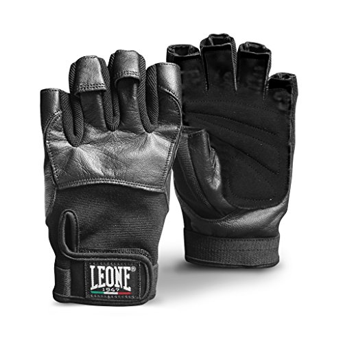 LEONE 1947 Ab713 - Guantes de Gimnasio Unisex para Adulto, Unisex Adulto, AB713, Negro, L LEONE 1947 Ab713 - Guantes de Gimnasio Unisex para Adulto, Unisex Adulto, AB713, Negro, L