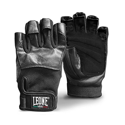 LEONE 1947 Ab713 - Guantes de Gimnasio Unisex para Adulto, Unisex Adulto, AB713, Negro, L