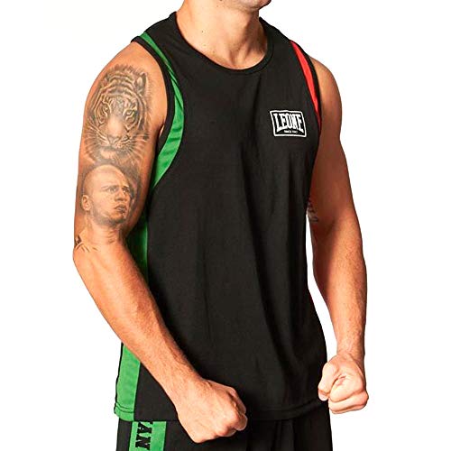 Leone 1947 AB721 Camiseta de Tirantes de Boxeo, Unisex – Adulto, Negro, M Leone 1947 AB721 Camiseta de Tirantes de Boxeo, Unisex – Adulto, Negro, M