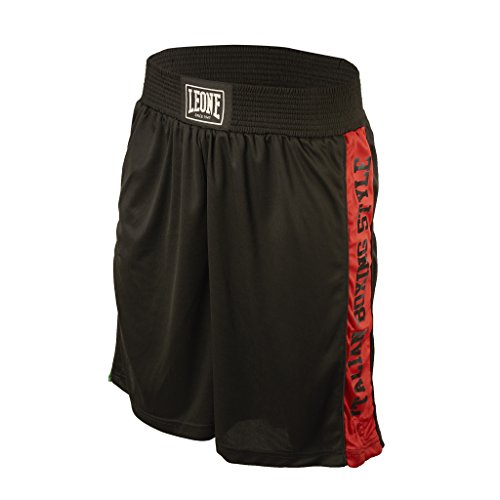 Leone 1947 AB739 Pantalones Cortos de Boxeo, Unisex – Adulto, Negro, L Leone 1947 AB739 Pantalones Cortos de Boxeo, Unisex – Adulto, Negro, L