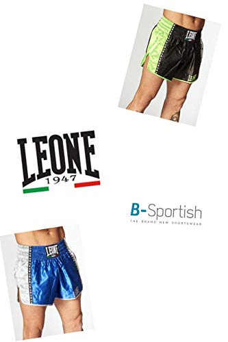 LEONE 1947 AB760 Pantalones Cortos de Kick-Thai, Unisex – Adulto, Negro, M LEONE 1947 AB760 Pantalones Cortos de Kick-Thai, Unisex – Adulto, Negro, M